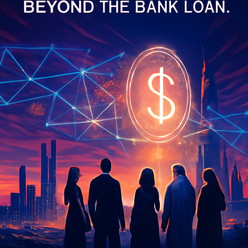 Sharia-Compliant Debt Crowdfunding Revolution: Riyadh skyline showcases SME financing transformation in Saudi Arabia 2024.