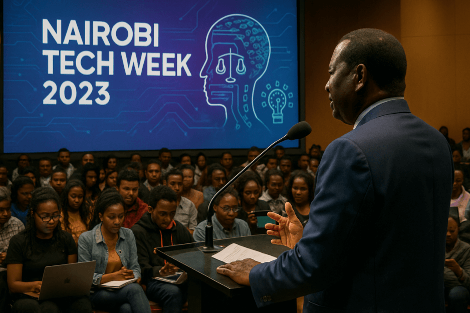 A forward-looking image representing technology and AI in Africa.