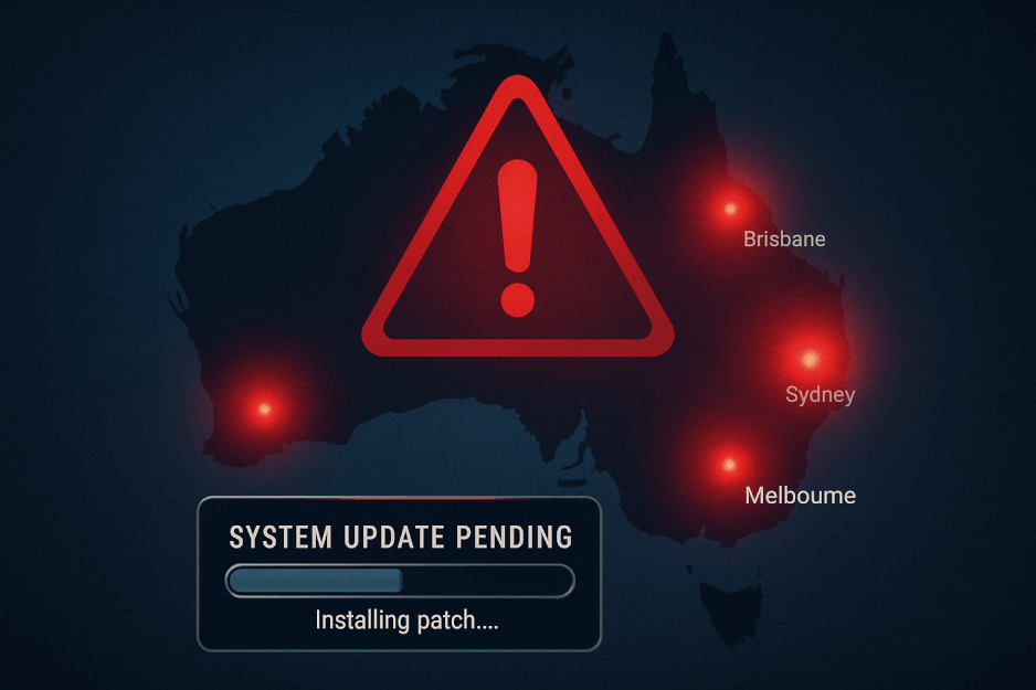 Global map with digital connections, symbolizing a worldwide cyber alert.